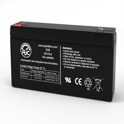 Lithonia 6ELM2 6V 7Ah Emergency Light Replacement Battery