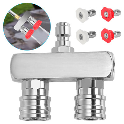 5000 PSI Dual Pressure Washer Nozzle 1/4'' Quick Connect with 0° & 40° Spray Tip