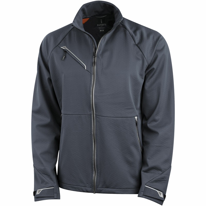 Elevate Mens Kaputar Softshell Jacket - Logo on back collar
