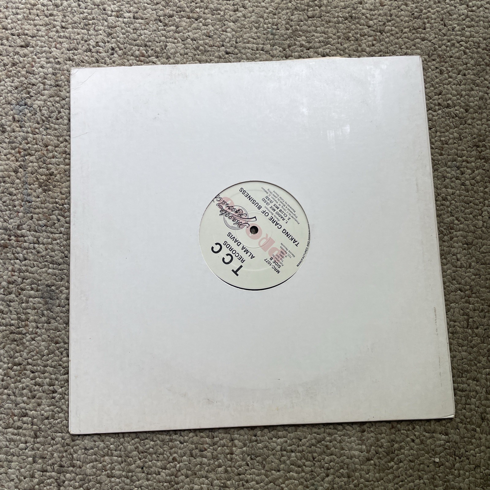 Alma Davis - Intimate Strangers (1988, TCC Records, Macola Record 12", Promo)