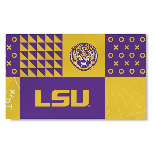 Моющийся коврик для гостиной Northwest NCAA LSU Tigers Colorblock, 36 x 60
