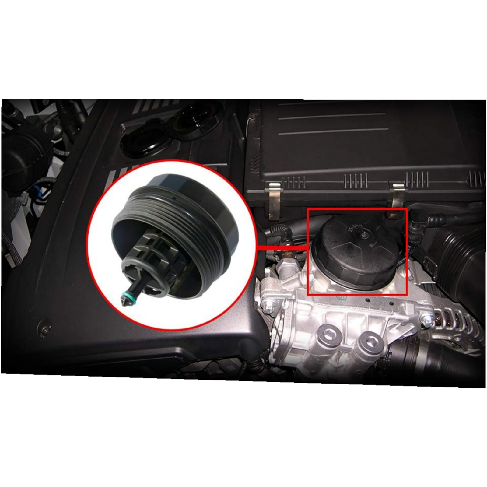 For BMW 335i 2007-2010 Blcak Oil Filter Housing Cover Cap Car Replacement