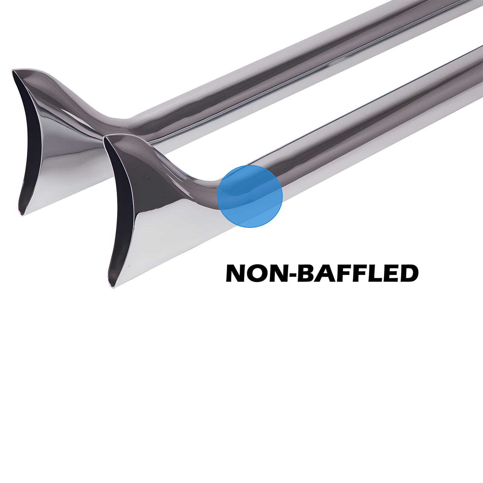 Universal 1.875'' Fishtail Muffler for Motorcycle Exhaust 1.75'' Header Pipes