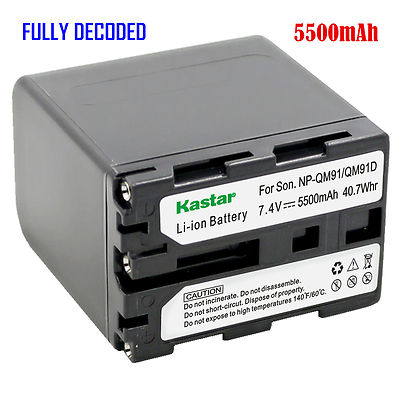 1x Kastar Battery for Sony NP-QM91D DCR-DVD100 DCR-DVD101 DCR-DVD200 DCR-DVD201