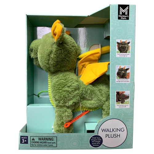 Members Mark Remote-Controlled Walking and Dancing Plush, Green Dragon