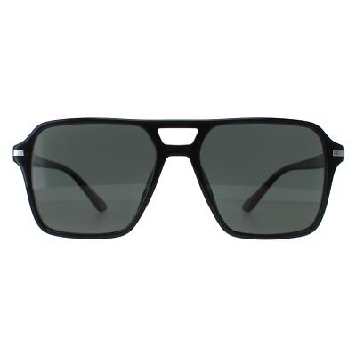 Pre-owned Prada Sunglasses Pr20ys 1ab03r Black Green Polarized