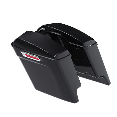 5'' Stretched Extended Hard Saddle Bags Saddlebags For Harley-Davidson 2014-2024