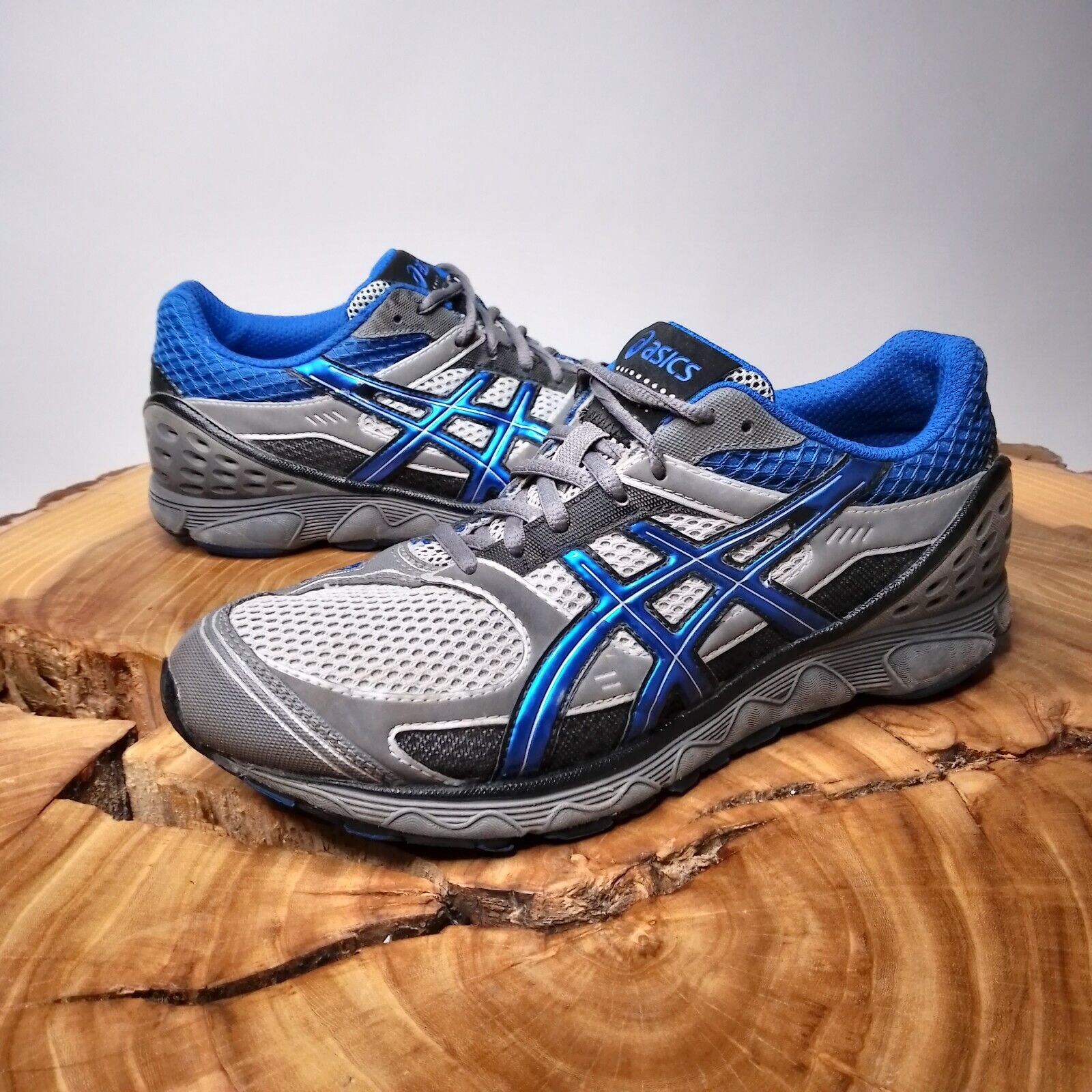 ASICS Mens Sz 8 Gel Hikari Blue Grey Track Running Shoes ASICS Mens Sz 8 Gel Hikari Blue Grey Track Running Shoes