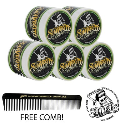 Suavecito Matte Pomade 5 Pack Bundle 4 oz. Cans