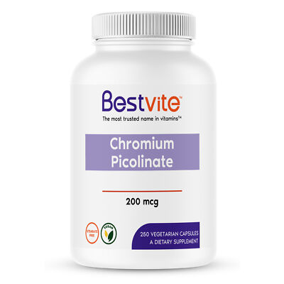 Chromium Picolinate 200mcg (250 Vegetarian Capsules)