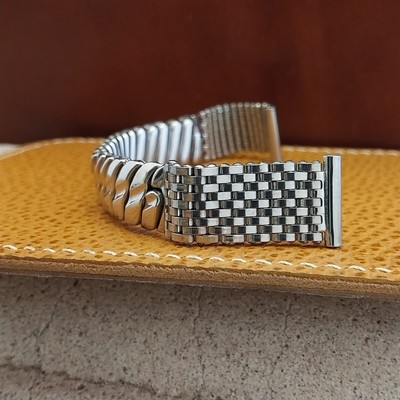 Duchess Basketweave Mesh 5/8'' Stainless Steel Unused 1950s Vintage Watch Band
