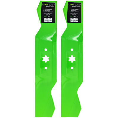 8TEN LawnRAZOR Outer Mower Blade for MTD White 46-Inch 942-0542 High Lift 2 Pack