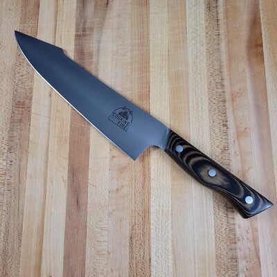 Cooking With Fire 8'' Chef's Knife High Carbon 7Cr17MoV Steel w/ Pakkawood Handle