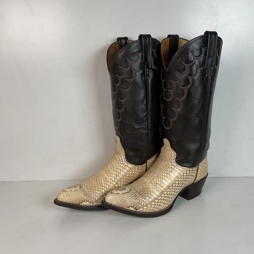 Vintage J Chisholm 911 Mens Sz8.5D Brown Leather Western