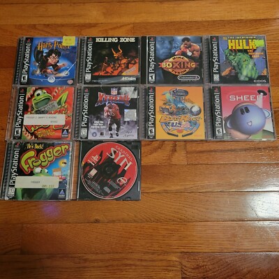 Sony PlayStation PS1 Game Lot - Frogger, Harry Potter, Killing Zone, Sheep, Etc.