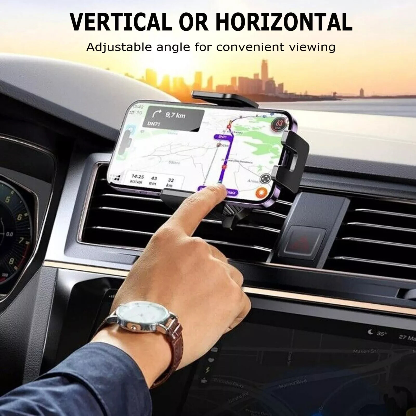 Air Vent Car Phone Holder Universal Car Mount for iPhone 14 15 Samsung Phone GPS