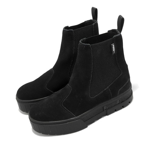 

Puma Mayze Chelsea Suede Wns Triple Black Women Casual Platform Shoes 382829-01, Черный, Mayze Chelsea Suede Wns