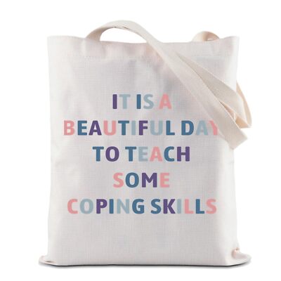 Counselor Cosmetic Bag ''Beautiful Day to Teach Coping Skills'' Gift Pouch