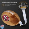 San Francisco 49ers Plush Football Pacifier Holder by Smilo - Officially Licensed NFL Soother Holder - Soft Plush Toy and Dummy Holder - Fits Any Pacifier - Stroller Accessory and Newborn Essential