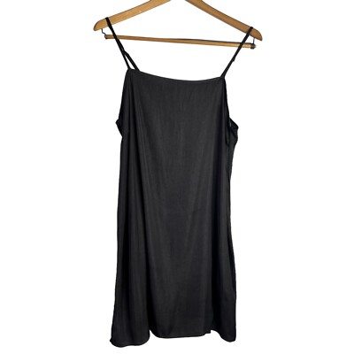 NWT Old Navy Loves You O.N.L.Y Large Black Spaghetti Strap Cami Slip Sleepwear