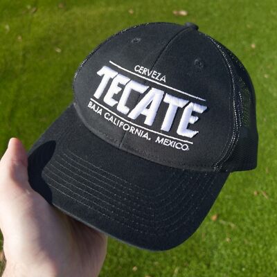 Tecate Men's OSFM Black/White Embroidered Logo Trucker Hat