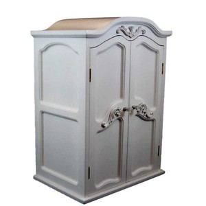 White Armoire Clothes Storage Trunk Furniture Fits 18 In Inch