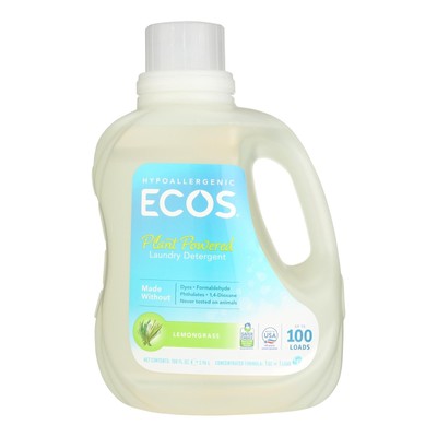 Earth Friendly- All Natural Laundry Detergent Lemongrass - Case Of 4 - 100 Fl Oz
