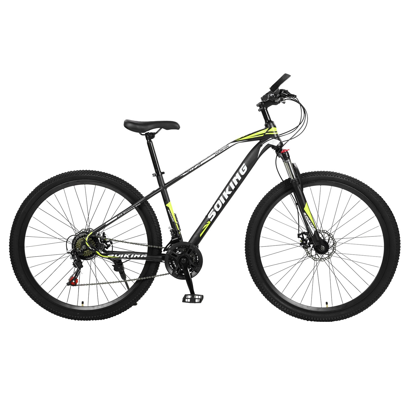 Mens 29 Inch Mountain Bike MTB Bicycle Steel Frame Front Sus