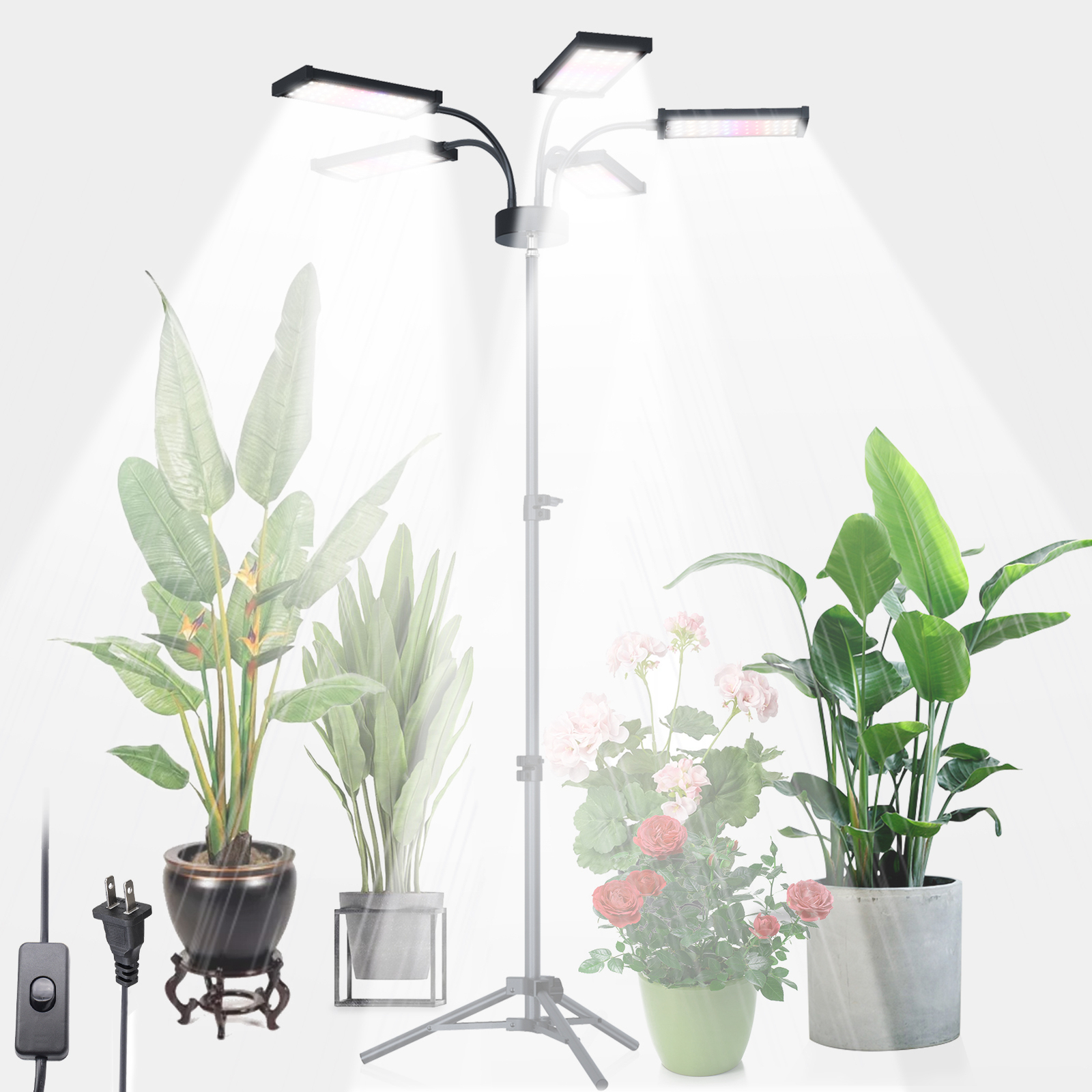 5Heads Grow Light Plant Growing Lamp for Indoor Plants Hydroponics 240LED 500W