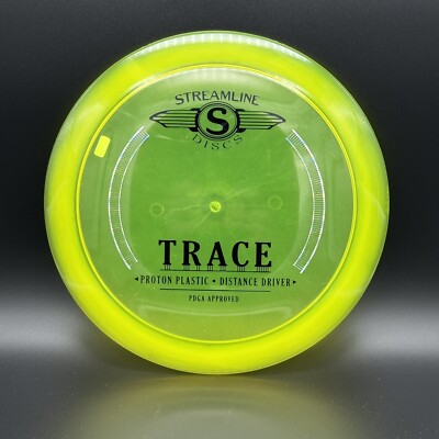 Streamline Proton Trace Disc Golf Distance Driver Day Glow Yellow 174g