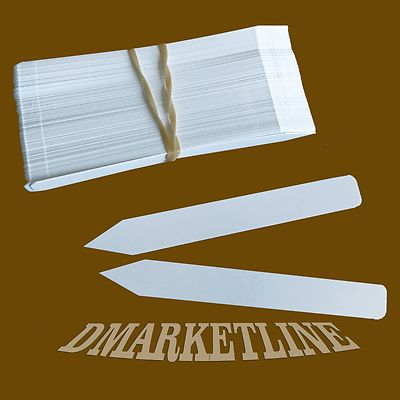 5''x 5/8 White Quality Plastic Plant Labels Nursery Stake Tags markers etiqueta