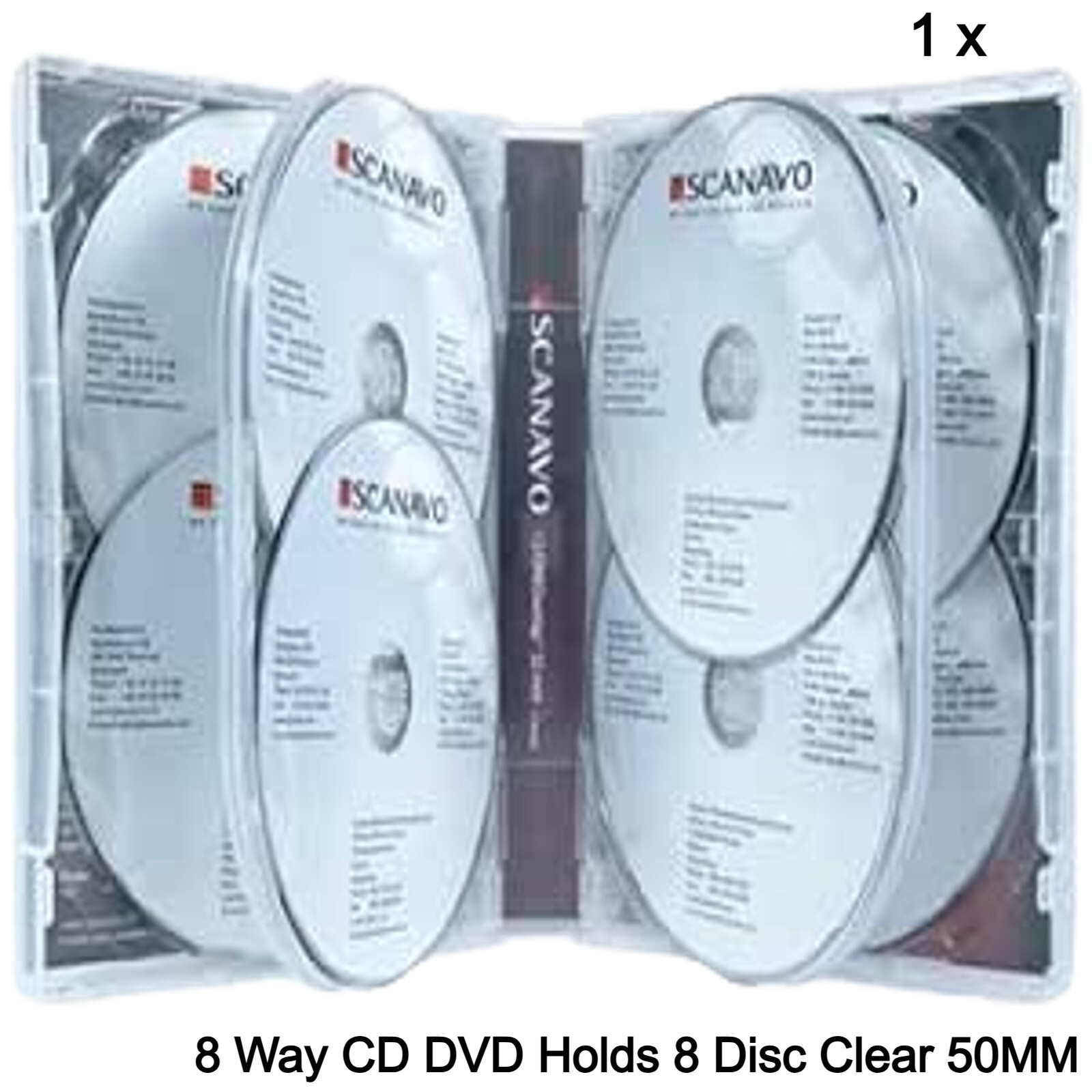 【大特価/50%OFF】バックドロップシンデレラ CD4枚+DVD3枚 1 x 8 Way Scanavo Clear CD DVD BluRay 50mm Spine Hold 8
