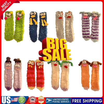 S, Warm Cozy Fluffy Cartoon Monster Socks Us