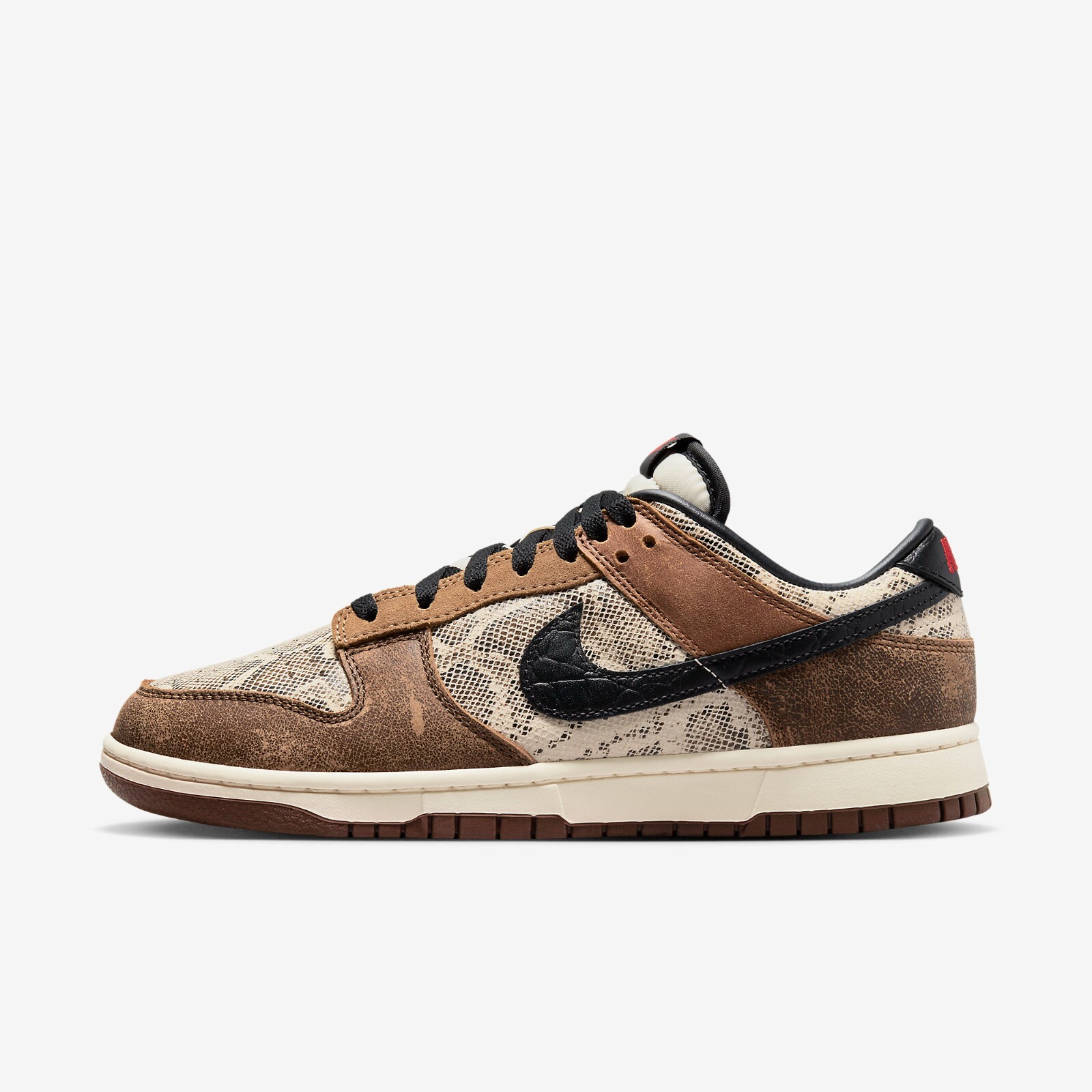 

Кроссовки Nike Dunk Low PRM CO.JP Brown Snakeskin FJ5434-120, Natural/black/ale brown/pecan/dark driftwood/university red, Nike Dunk Low