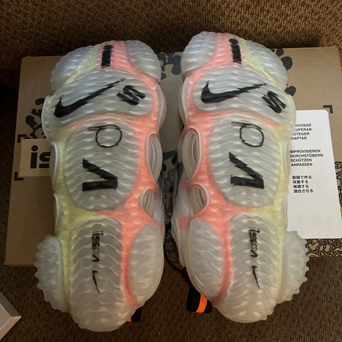 NIKE SIZE 9.5 - NIKE ISPA LINK AXIS LOW WHITE ORANGE