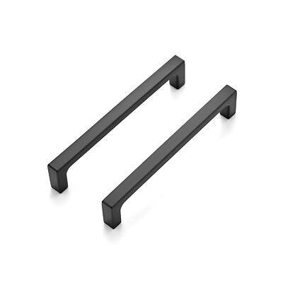 30 Pack SOLID 5 Inch Kitchen Square Cabinet Handles Matte Black Cabinet Pulls Dr