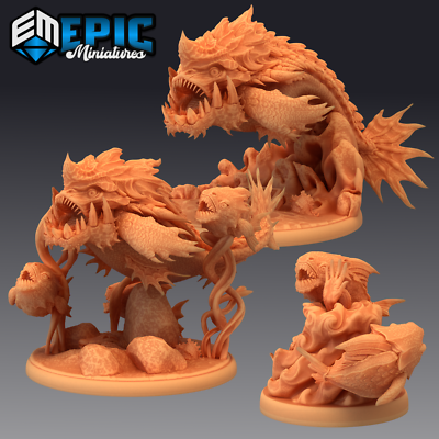 GIANT PIRANHA, Dungeons and Dragon Miniature, D&D Fish Creature, Epic Miniatures