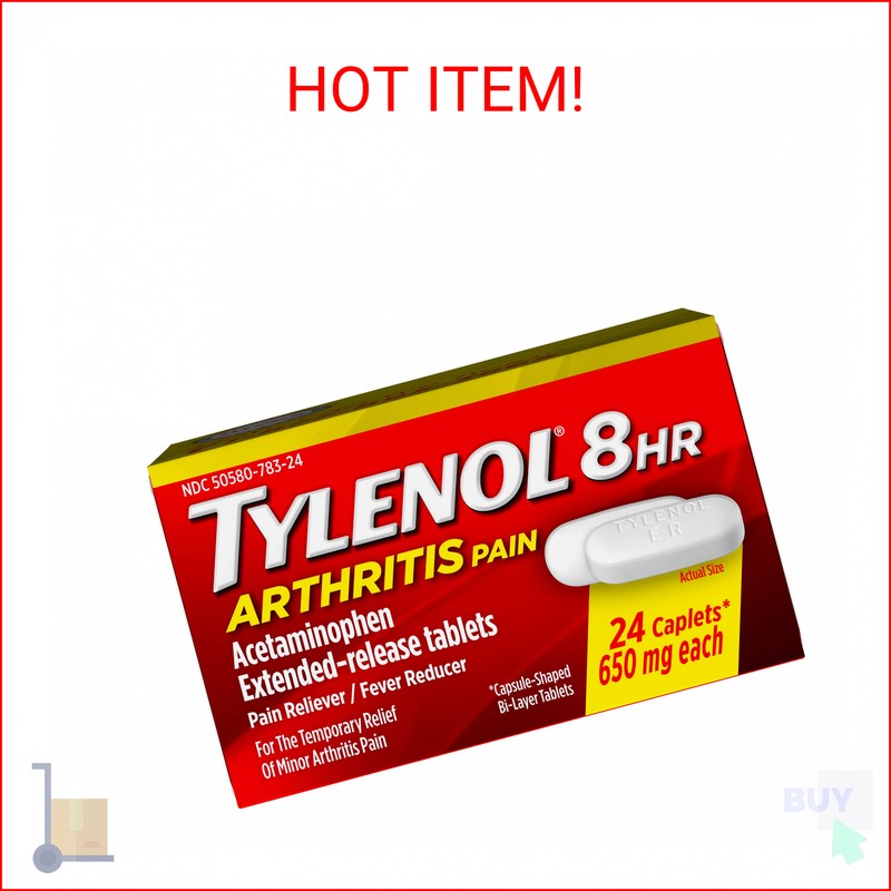 Tylenol 8 Hour Arthritis & Joint Pain Acetaminophen Tablets, 24 ct eBay