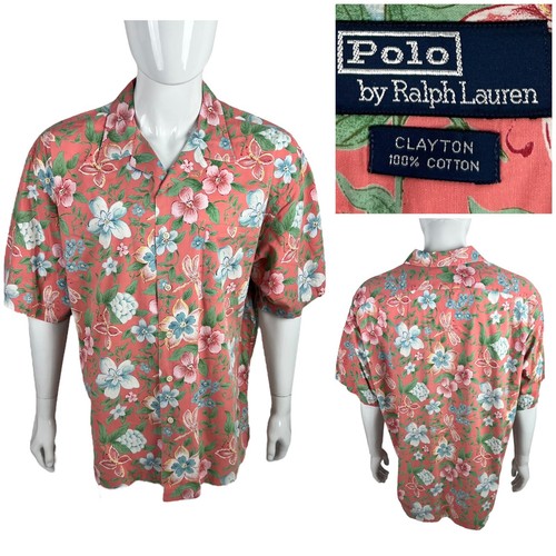 Polo Ralph Lauren Mens XL Shirt Clayton Hawaiian Floral 100