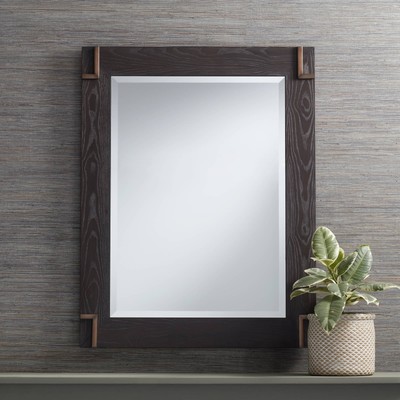 Bronson Matte Dark Bronze 28'' x 36'' Rectangular Wall Mirror