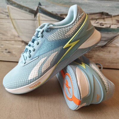 Reebok Womens Nano X3 Shoes Blue E.Glow/White HP6054 Size 9