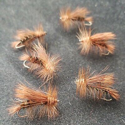 TROUT DRY FLIES STIMULATOR BROWN ORANGE SIZE 12 CUSTOM FRONTIER  FLY COMPANY