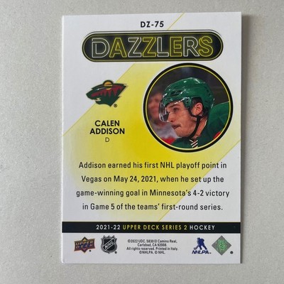 2021 Upper Deck Series 2 Hockey #DZ-75 Calen Addison RC Dazzlers Orange