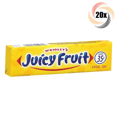 20x Packs Wrigley's Juicy Fruit Chewing Gum ( 5 Sticks Per Pack ) Fast Shipping!