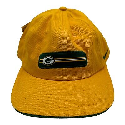 VTG 90s Nike White Tag Pro Line Green Bay Packers NFL Strapback Hat Cap NWT