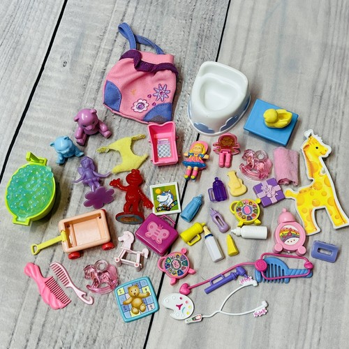 Vtg 90s Barbie KRISSY BABY KELLY Doll Nursery 42pcs Accessories Lot Toys Bottles