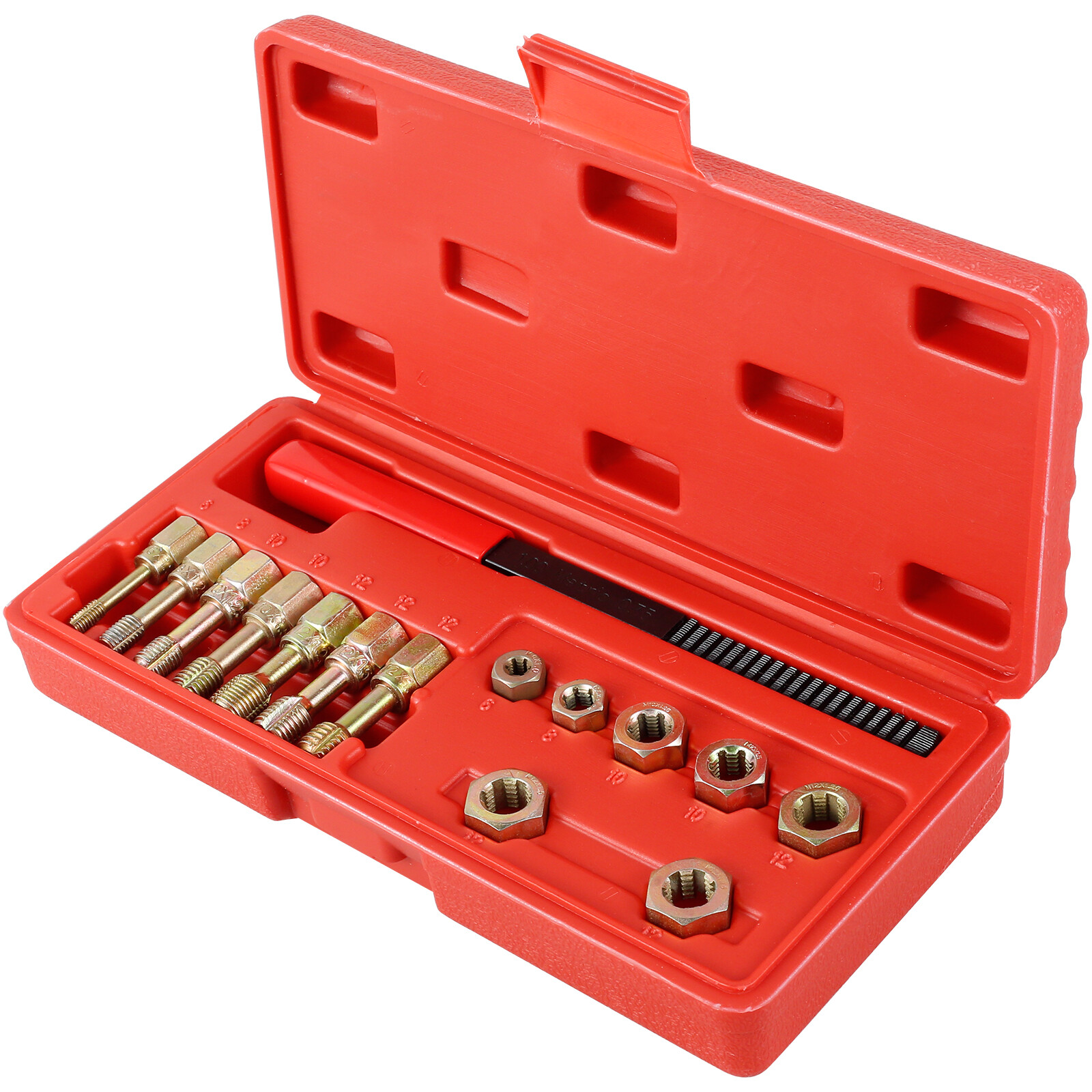15/42Pcs Thread Restorer Kit Car Rethreading Tool Repair Set UNC/UNF