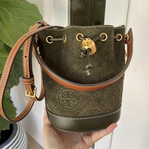 Tory Burch Mini T Monogram Bucket Bag 139444 Authentic NWT | eBay