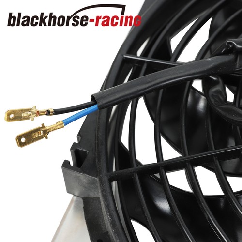 Aluminum Shroud 12'' Fan+Thermostat For 82-02 Chevy S10 Blazer Corvette Radiator