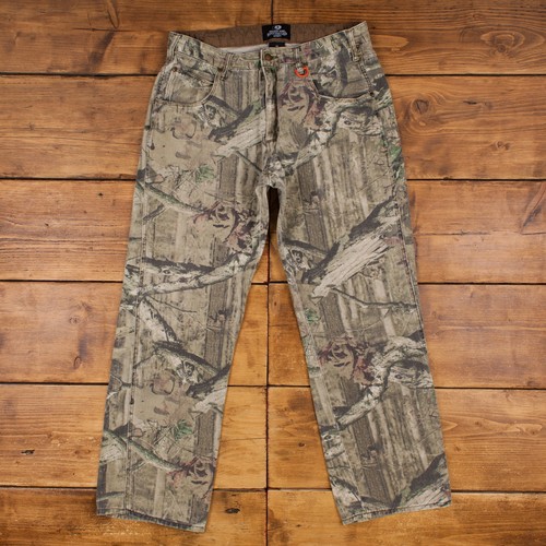 Mossy Oak Hunting Cargo Pants Vintage Mossy Oak Hunting Pants Trousers 36x32 Mens Straight Green